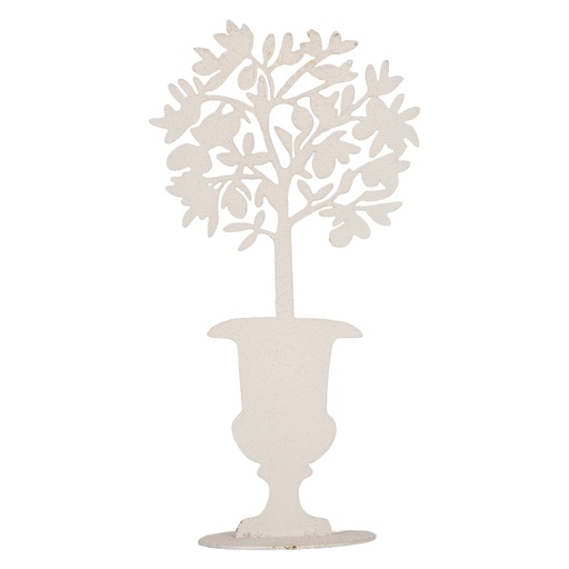Decoration Pot de fleurs Blanc 16x10x29 cm
