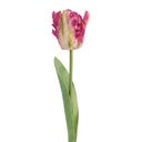 Deko Ast mit Blumen Rosa Grün 61 cm