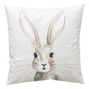 Cushion filled Beige Grey 45x45x4 cm