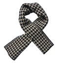 Foulard Donna stampato Nero 15x85 cm