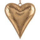 Deko Anhänger Herz Goldfarbig 22x4x19 cm