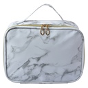 Kulturtasche Damen Weiß, Grau 21x8x13 cm