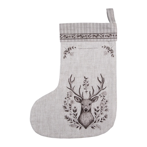 Décoration chaussette de Noel Beige Marron 30x1x40 cm