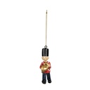 Décoration pendentif soldat Rouge Noir 4x2x8 cm