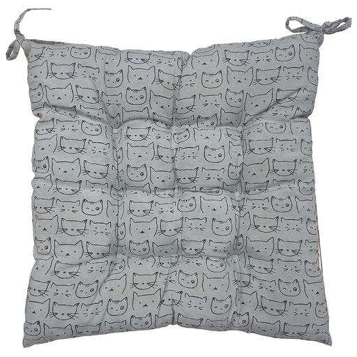 Galette de Chaise Gris 40x40x4 cm
