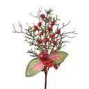 Weihnachtsdeko Ast Rot Grün 16x6x37 cm