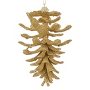 Pendentif décoratif Pomme de pin Couleur or Ø 9x15 cm