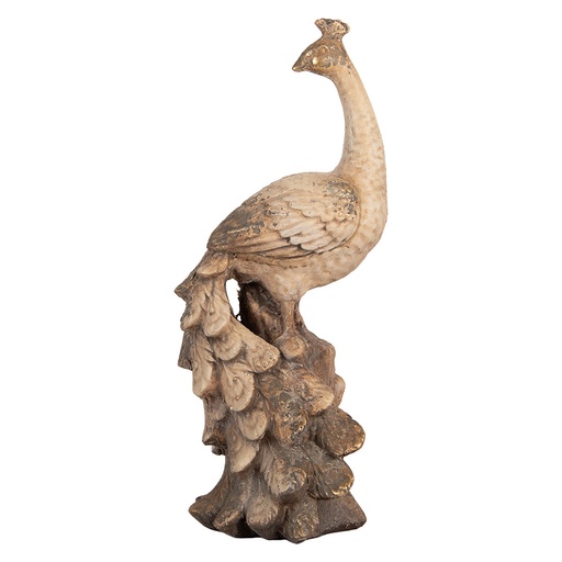 Decoratie pauw 19x17x47 cm