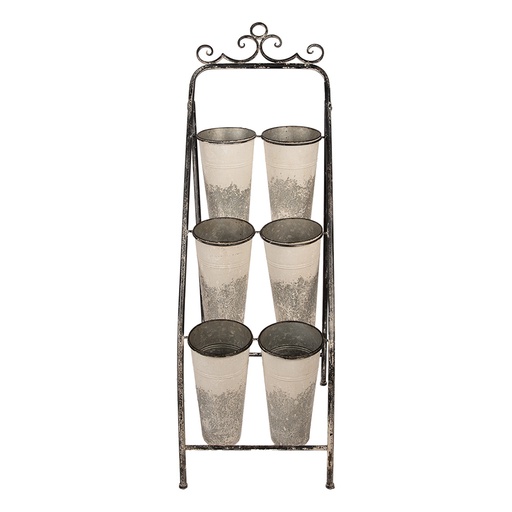 Fioriera in piedi Grigio Verde 39x53x111 cm