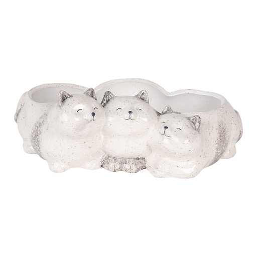 Blumentopf Katzen Grau 27x16x10 cm