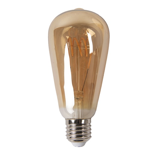 Clayre & Eef LED Lamp Bruin Glas