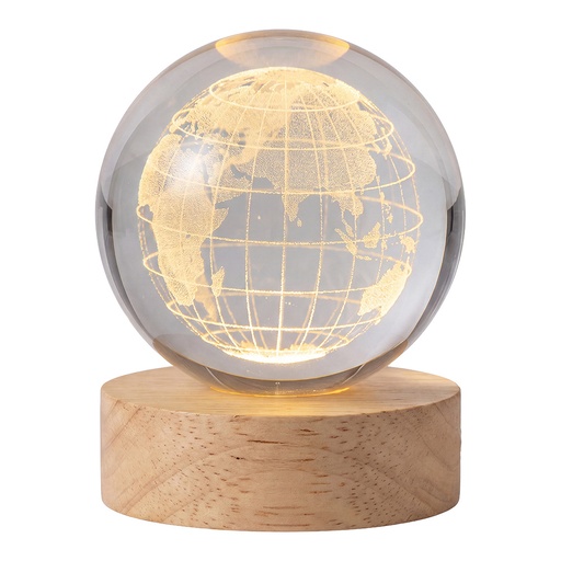 Glaskugel mit Licht LED Braun Ø 6 cm