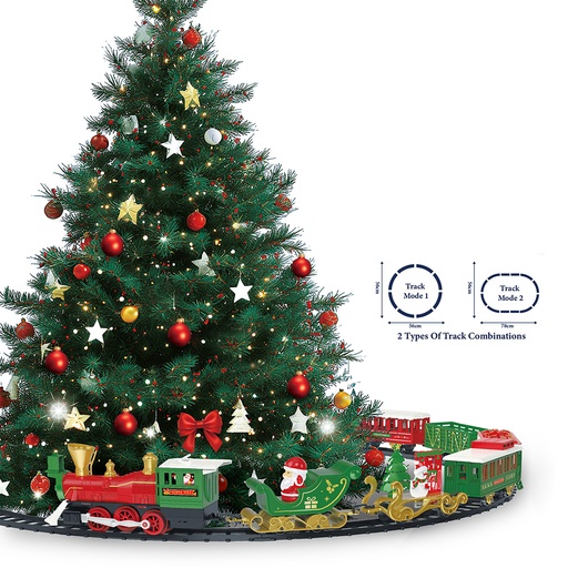 Decoration Christmas train Green Red 78x56x5 cm
