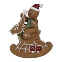 Decoration gingerbread man Brown White 11x5x12 cm