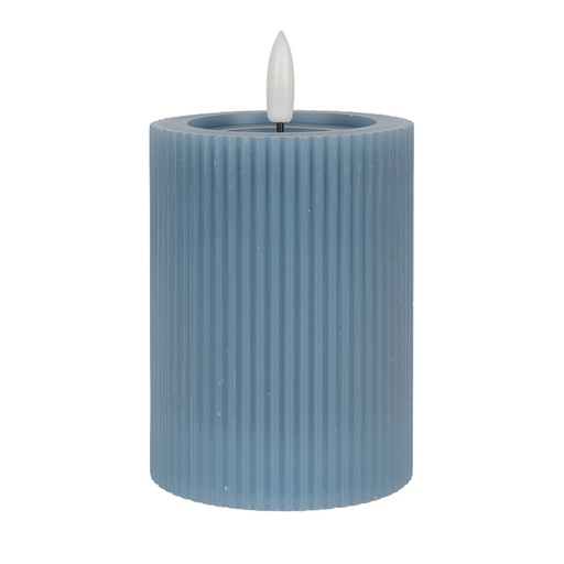 Candela con LED Blu Ø 8x13 cm / 2xAA