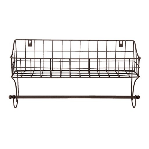 Clayre & Eef Handdoekhouder 44x12x25 cm Bruin IJzer