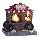 Kerstdecoratie marktkraampje met LED 14x10x14 cm / 3xAA