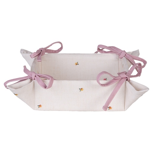 Bread Basket Beige Brown 35x35x8 cm