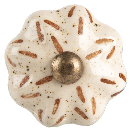 Doorknob Beige Brown Ø 4x3 cm / S4 cm