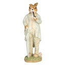 Decoration Rabbit Beige Green 15x12x33 cm