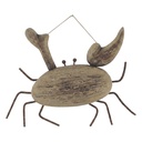 Decorazione da parete Granchio Marrone 28x4x36 cm