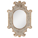 Spiegel Beige Grau Goldfarbig 51x3x75 cm